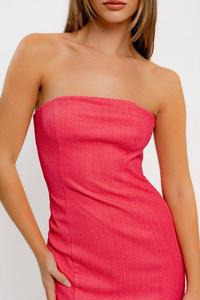 Мини-платье Mandy Tube в цвете фуксия LE LIS