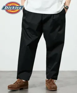 Эксклюзивные рабочие брюки Dickies x FREAK'S STORE с широким зауженным силуэтом и двумя складками [Лимитированная серия]