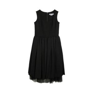 Платье Comme des Garçons Wool Gabardine Nylon Tulle Dress, Black/Black