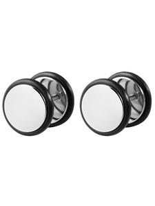 Adeliás Серьги унисекс - серьги-гвоздики из нержавеющей стали серебристого цвета