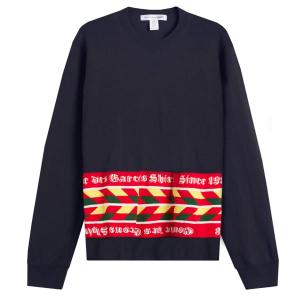 Футбольный шарф вязать Comme Des Garçons Shirt, темно-синий