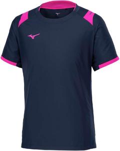 Волейбольная футболка BASIC с коротким рукавом Piste V2MEB530, унисекс Mizuno, темно-синий/пурпурный