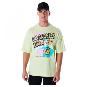 Футболка New Era Retro Graphic Los Angeles Lakers, зеленый