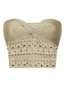 SIMONA CORSELLINI металлический топ крючком, желтый