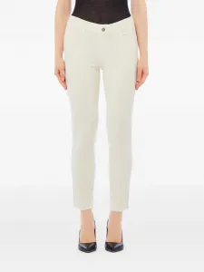 Джинсы из вельветового денима с завышенной талией Liu Jo, кремовый