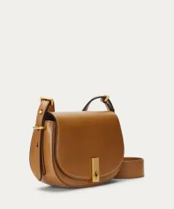 Сумка-седло Polo ID из телячьей кожи Polo Ralph Lauren, цвет 270 Brown