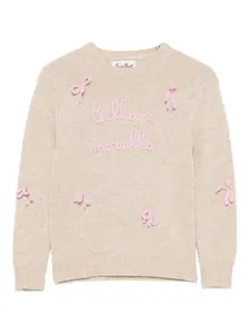 Свитер с круглым вырезом Mc2 Saint Barth Kids, нейтральный