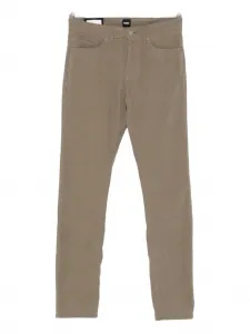 Вельветовые брюки прямого кроя Boss, коричневый