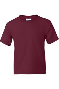 Молодежная футболка Gildan DryBlend, бордовый