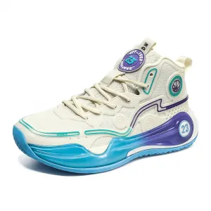 Баскетбольные кроссовки для детей и подростков со средним верхом, амортизирующие и устойчивые к истиранию D&W, бежевый