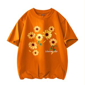 Футболка Unisex Crew Neck Moderate Heavyweight WARRIOR, оранжевый (heavyweight and 100% cotton)