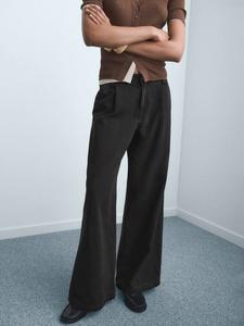 Ona джинсы с широкими штанинами Mango, Open Grey