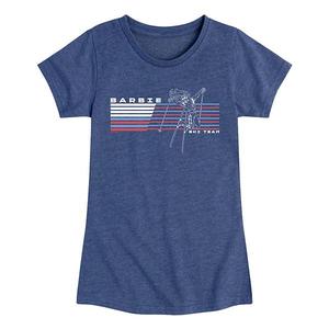 Футболка с принтом для девочек 7-16 лет Barbie, Heather Navy