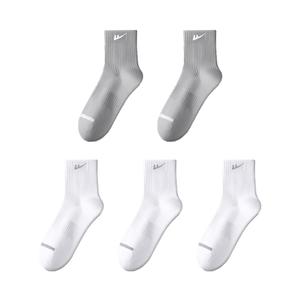 Унисекс носки Mid Calf WARRIOR, 5 pack (2 серый+3 белый)