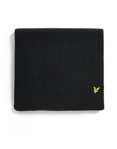Однотонный шарф Lyle & Scott темно-синего цвета