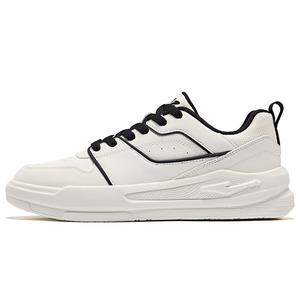 Erke Нескользящие и износостойкие дышащие низкие кроссовки для скейтбординга, мужские, цвет: микрокристаллический белый/угольно-черный