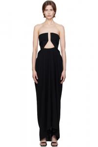 Черное платье-макси Hollywood Amphora Prong Rick Owens
