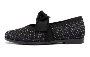 OULISASI Женские повседневные туфли на один каблук черные, цвет Black