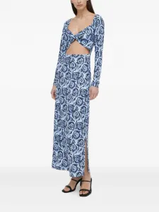 Платье с вырезами и длинными рукавами Résumé, синий