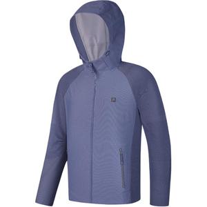 Фитнес-куртка мужская светло-серо-голубая FILA, ярко-серо-голубая