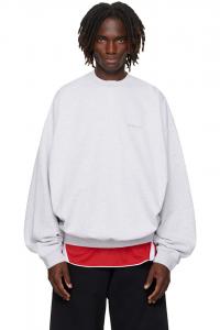 Оверсайз худи с логотипом Vetements, серый