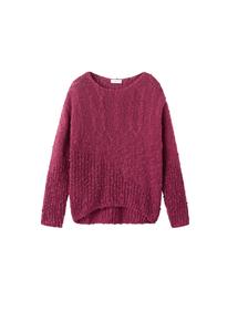 MANGO TEEN Свитер 'Rustic' в вишнево-красном цвете