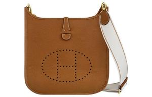 HERMES Кожаная сумка кроссбоди Evelyne Clemence Bullock