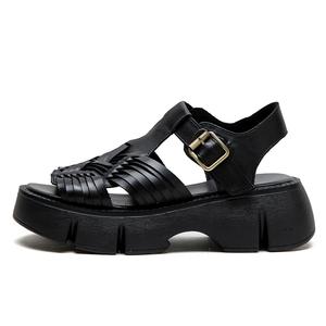 Jay Римские сандалии женские 4,5 см черные, цвет Black