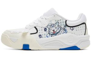 Кроссовки для скейтбординга мужские низкие полностью белые черные PEAK