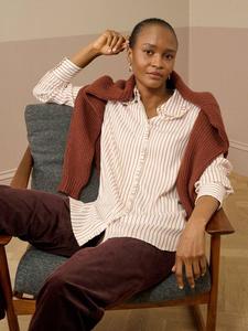 Поло с длинными рукавами в полоску Brora