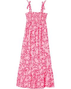 Платье Lilly Pulitzer Kids Mini Kailua Maxi Dress, цвет Cane Coral Crab Collab