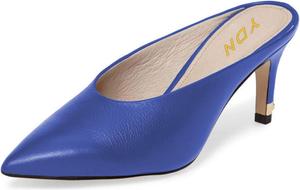 Женские туфли YDN с зауженным носком, тонким средним каблуком, без задника, мюли, слайдеры, вечерние туфли