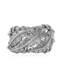 Кольцо из стерлингового серебра с тремя перьями American West Jewelry, silver