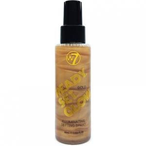 Готовый набор Glow Makeup Fixing Spray Shimmer Finish Ultra-Fine Formula Gold W7