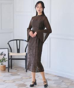 Вечернее платье, приглашение, платье для особого случая, свадьба, церемония совершеннолетия, официальное платье Pourvous, цвет Brown