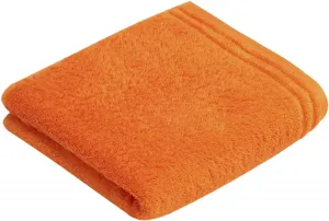 Полотенце Vossen "Calypso Feeling", (2 шт.), с узкой каймой, из 100% высококачественного хлопка, веганское, однотонное 60х110 см (2 шт.), цвет orange
