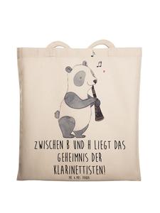 Сумка Mr. & Mrs. Panda Tragetasche Klarinette Geheimnis mit Spruch, кремовый