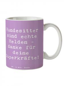 Кружка с надписью Герои, няньки для собак в лавандовом цвете Mr. & Mrs. Panda