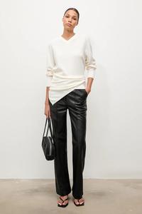 Свитер из мериносовой шерсти с шарфом Answear.Lab, бежевый