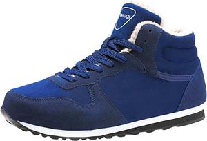 Женские походные ботинки, удобные, для улицы, с защищенной подошвой, на щиколотку, босоногообразные, на шнуровке, с меховой подкладкой, повседневные ботильоны, женские походные туфли Generic, #A08-Blue