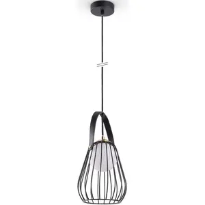 Подвесной светильник RICARDA G9, гостиная, винтажный светильник G9, металлическая клетка, столовая, индустриальный стиль Paco Home, черный
