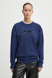 Хлопковая толстовка Hugo, темно-синий