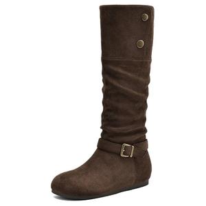 Женские сапоги DAPHNE высокие на флисовой подкладке, кофейный