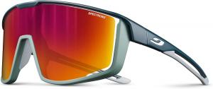 Солнцезащитные очки Julbo Fury Performance, унисекс, полная вентиляция, панорамный обзор, 100% защита от УФ. Цвет: Dark Blue / Green Grey, линзы Smoke W/ Multilayer Rose Mirror (Spectron 3)