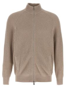 Кардиган на молнии Brunello Cucinelli, бежевый