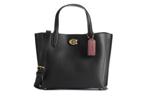 COACH Кожаная сумка-ведро Вуду Сумка-шоппер Сумка для покупок Женская сумка Через плечо Средний размер Черная