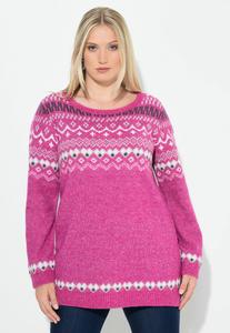 Джемпер Ulla Popken NORWEGIAN STYLE LONG SLEEVE, Summer Berry/Berry