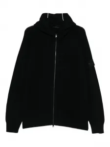 Толстовка с капюшоном на молнии Stone Island, черный