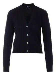 Кардиган с вышитым логотипом A.P.C., черный