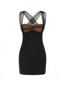 Драпированное мини-платье Nensi Dojaka, черный